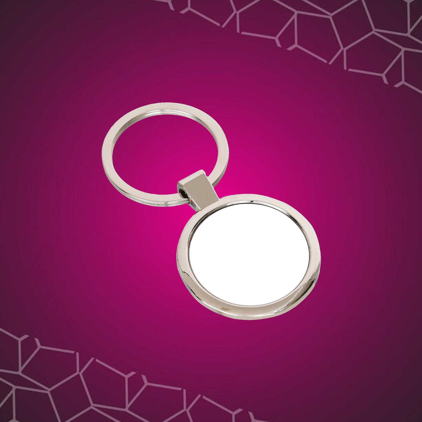 Round Metal Keychain – Customizable with Single Side Laser Engraving