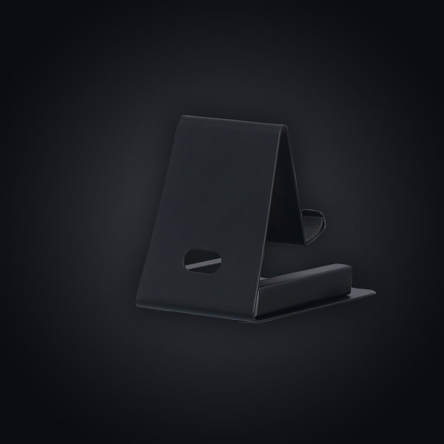 Premium Foldable Mobile Stand – Sleek Matte Black Metal Finish