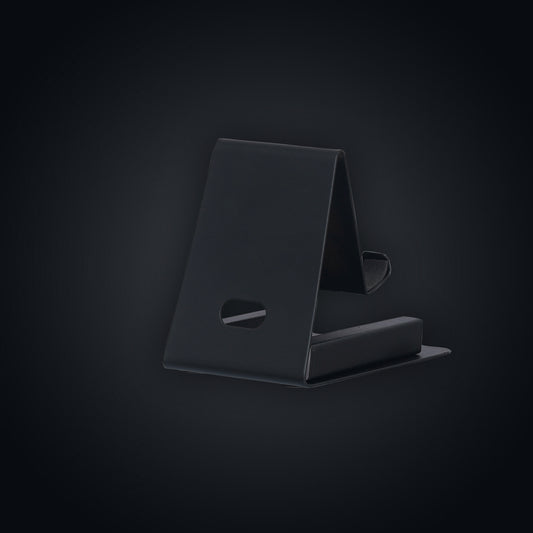 Premium Foldable Mobile Stand – Sleek Matte Black Metal Finish