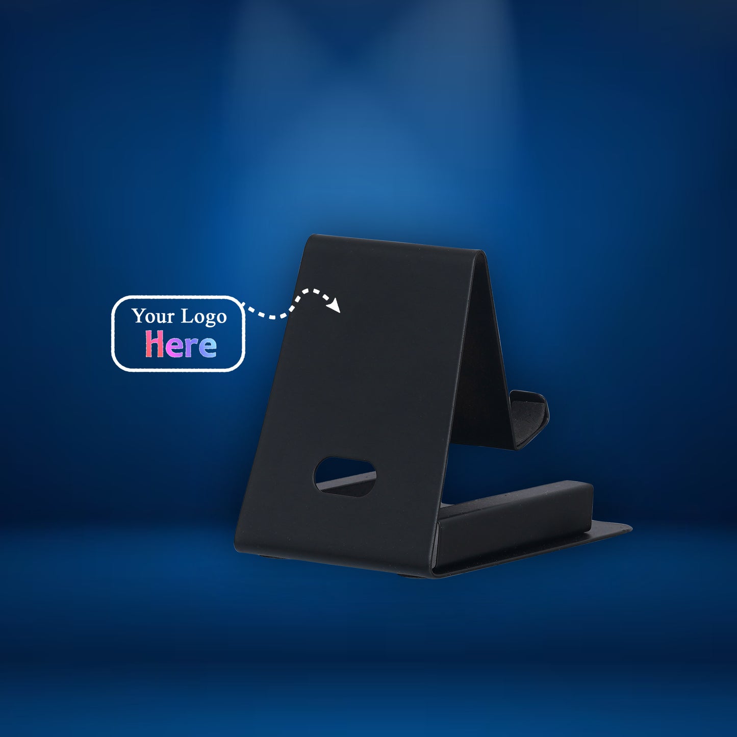 Premium Foldable Mobile Stand – Sleek Matte Black Metal Finish