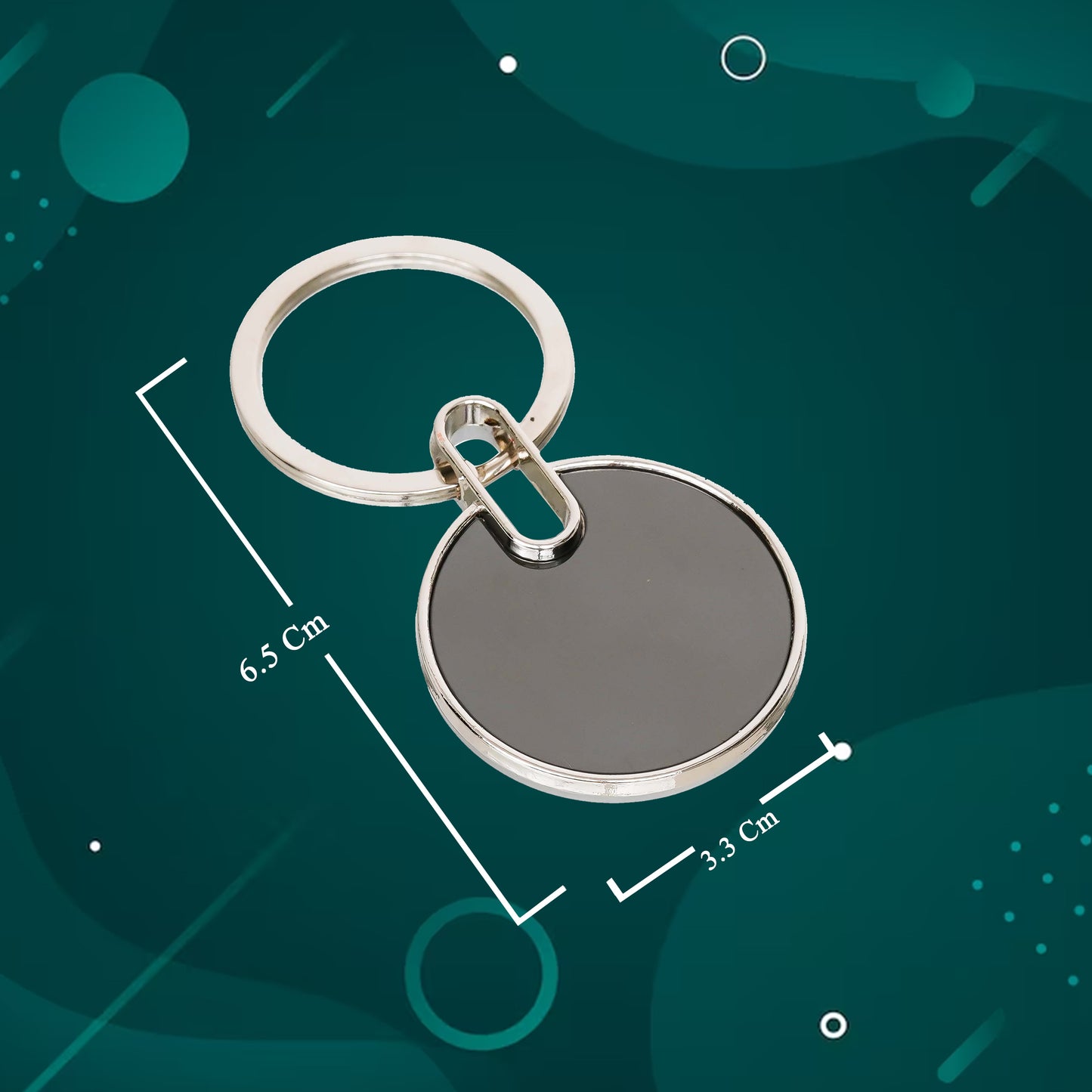Premium Round Metal Keychain – Double Side Customizable with Laser Engraving