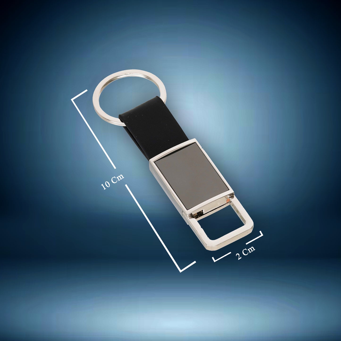 Premium Metal Keychain – Sleek & Minimal Design (Black & Brown)