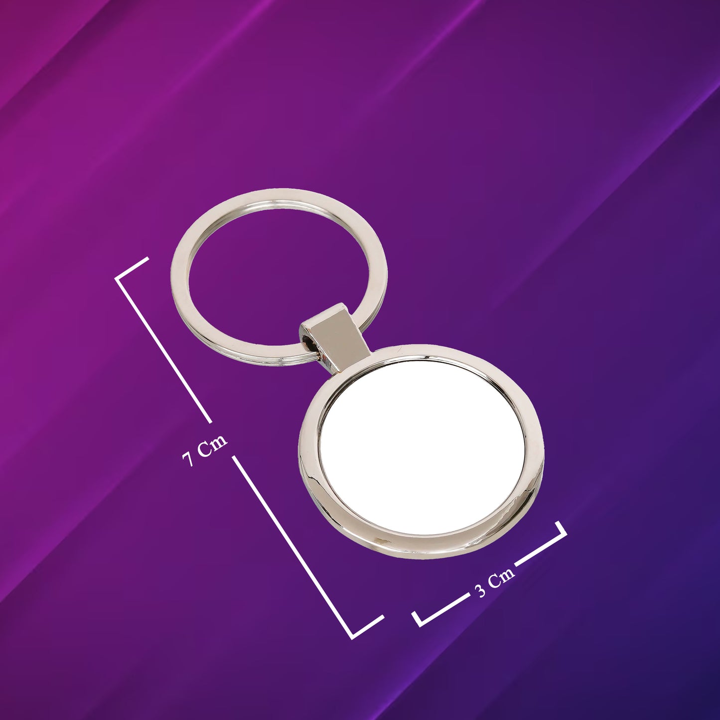 Round Metal Keychain – Customizable with Single Side Laser Engraving