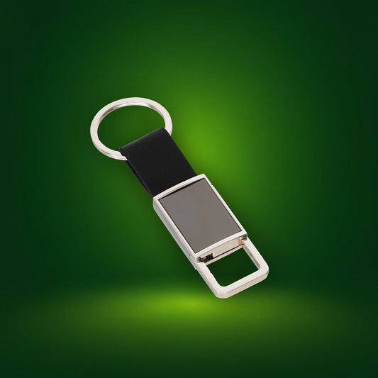 Premium Metal Keychain – Sleek & Minimal Design (Black & Brown)