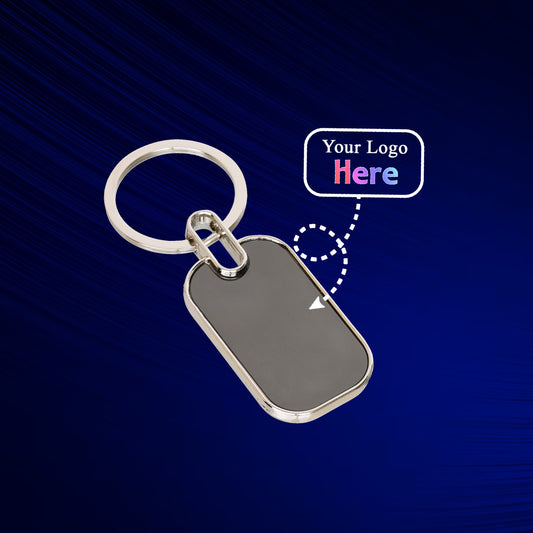 Premium Single-Side Metal Keychain for Engraving