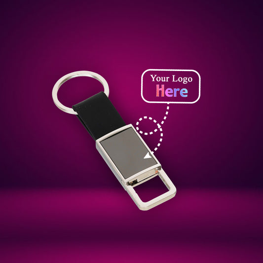 Premium Metal Keychain – Sleek & Minimal Design (Black & Brown)