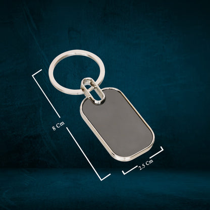 Premium Single-Side Metal Keychain for Engraving