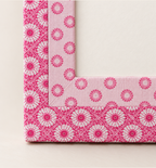 Patterned Photo Frame - Pink, close-up