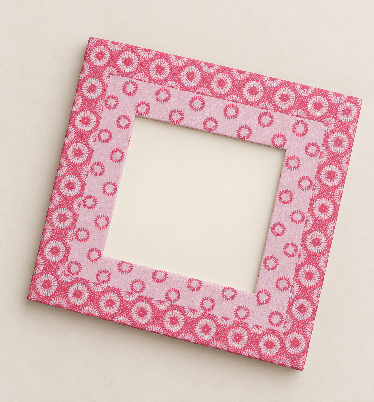 Patterned Photo Frame - Pink, studio view 1