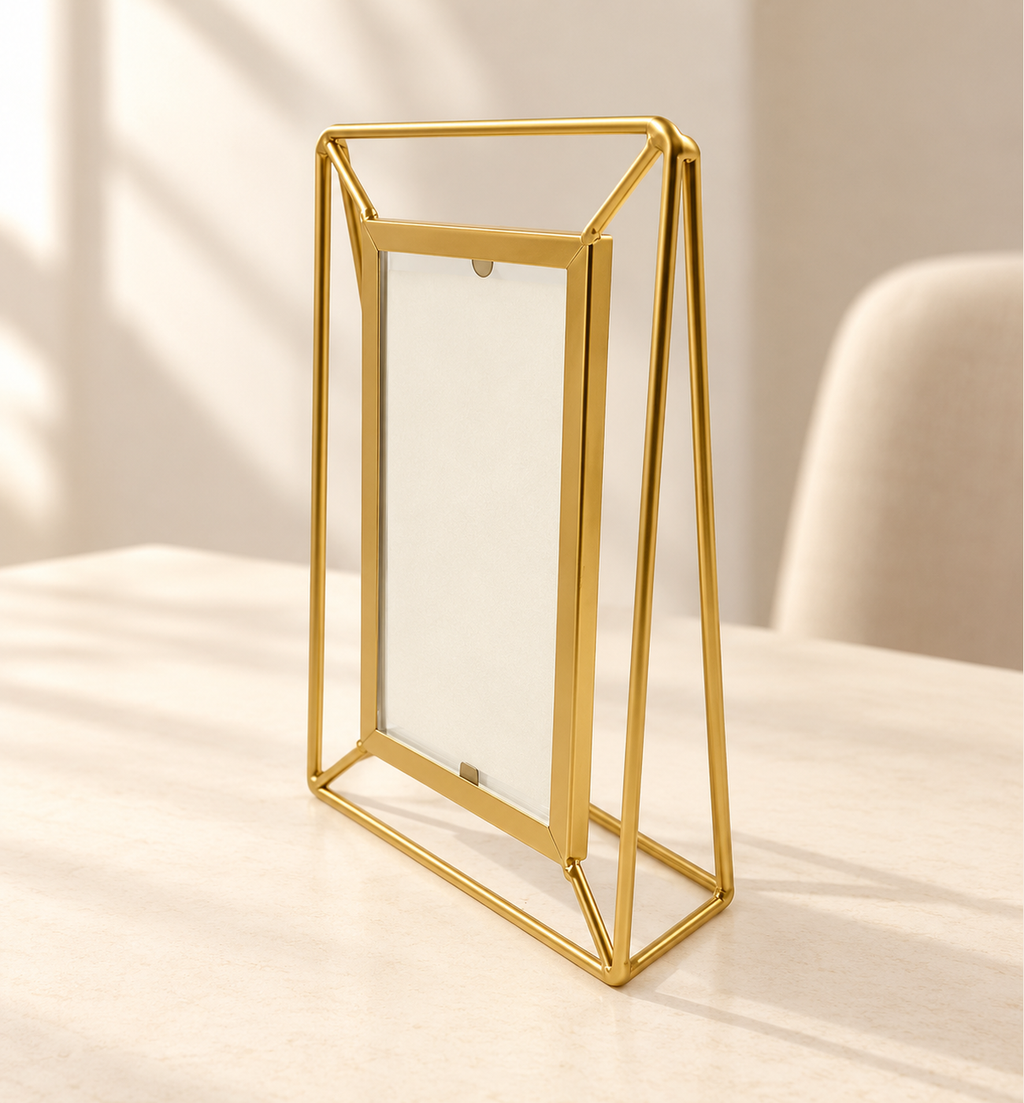 Gold-Finish Photo Frame - Gold, 10 × 15 cm, lifestyle