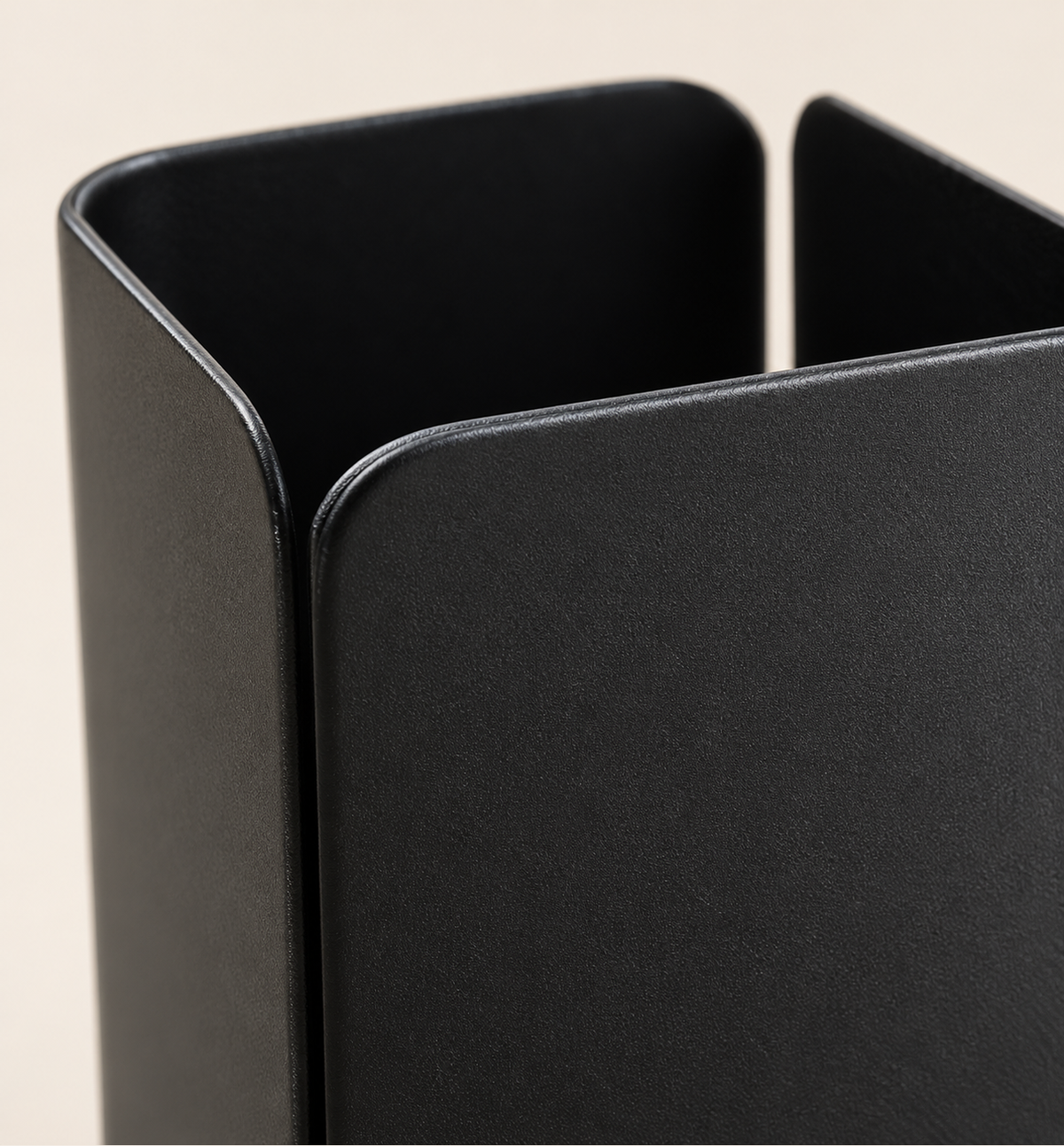 Metal Pen Stand - Black, close-up