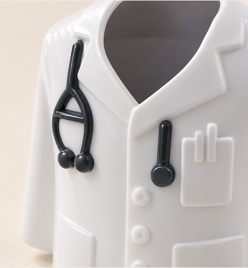 Doctor’s Desk Pen Stand - White, close-up
