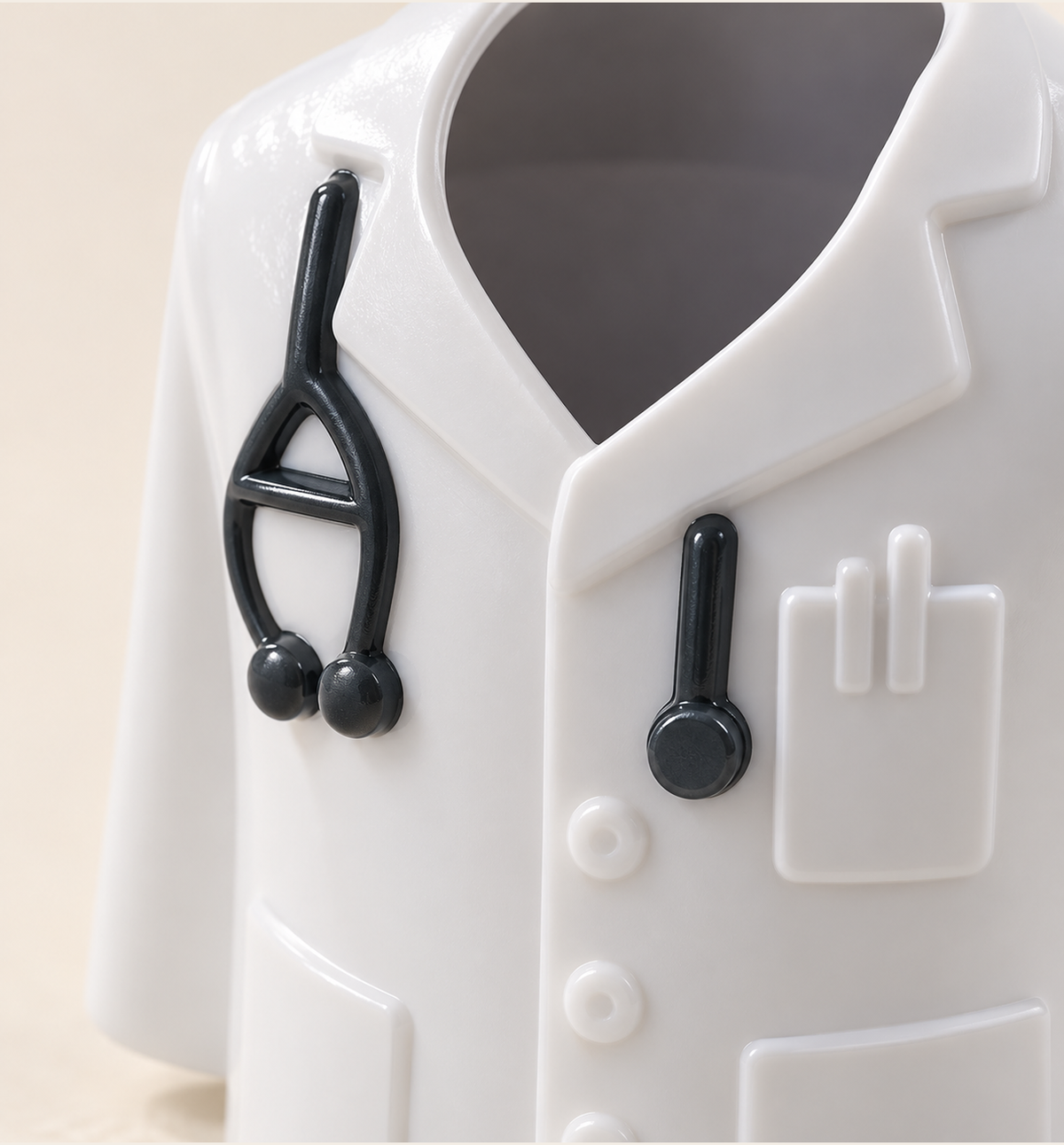 Doctor’s Desk Pen Stand - White, close-up