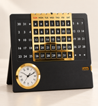 Steel Monthly Desk Calendar - Black, studio view 2