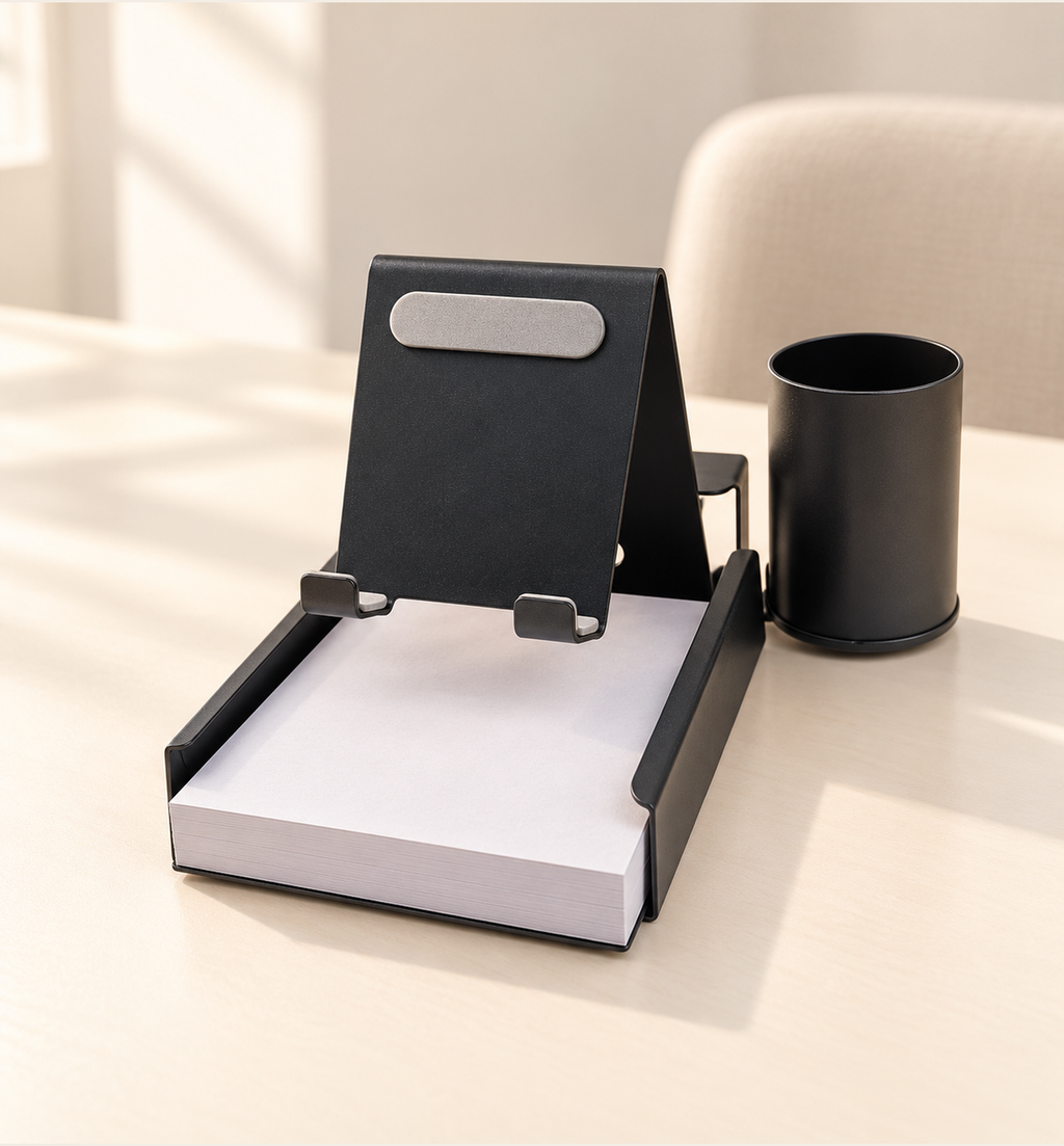 Metal Mobile Stand - Black, lifestyle