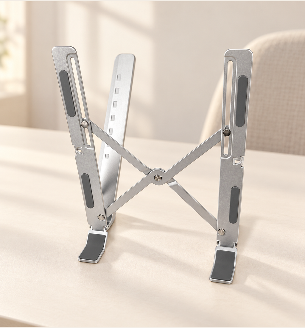 Foldable Laptop Stand - Silver, lifestyle