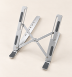 Foldable Laptop Stand - Silver, studio view 1