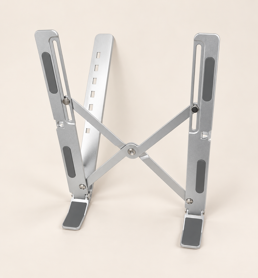 Foldable Laptop Stand - Silver, studio view 2