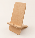 Compact Wooden Mobile Stand - Wood, studio view 2