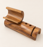 Pen Holder and Mobile Stand - Wood, studio view 2