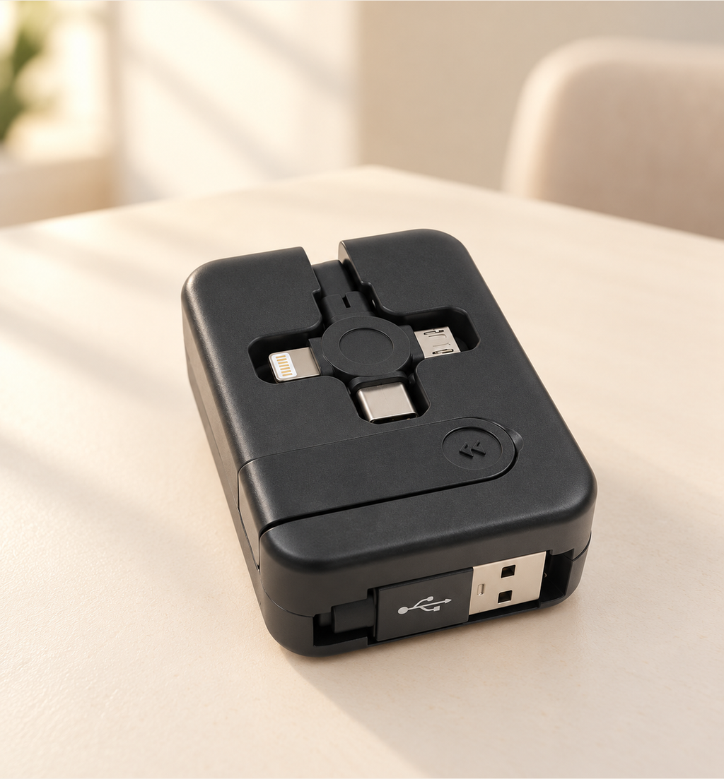 Mobile Charging Cable Set - Black, lifestyle