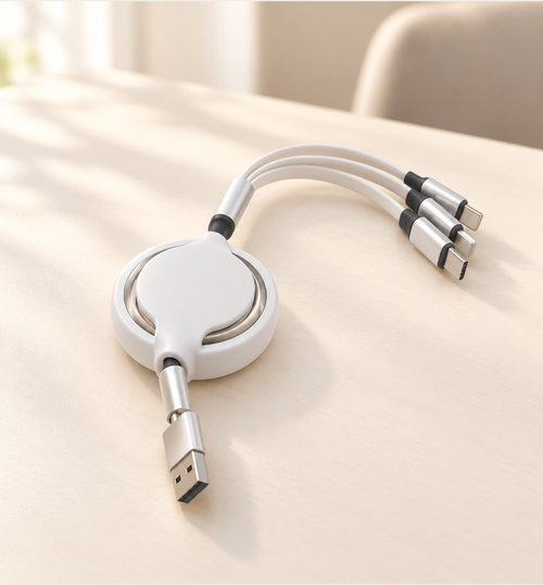 Mobile Charging Cable Set - White, lifestyle
