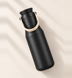 Victoria Hot and Cold Steel Bottle - Black, 500 ml, alternate angle