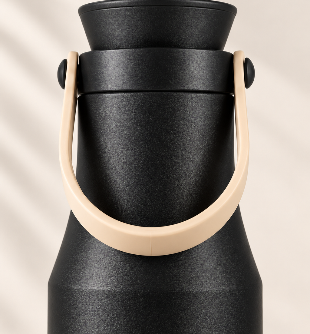 Victoria Hot and Cold Steel Bottle - Black, 500 ml, detail