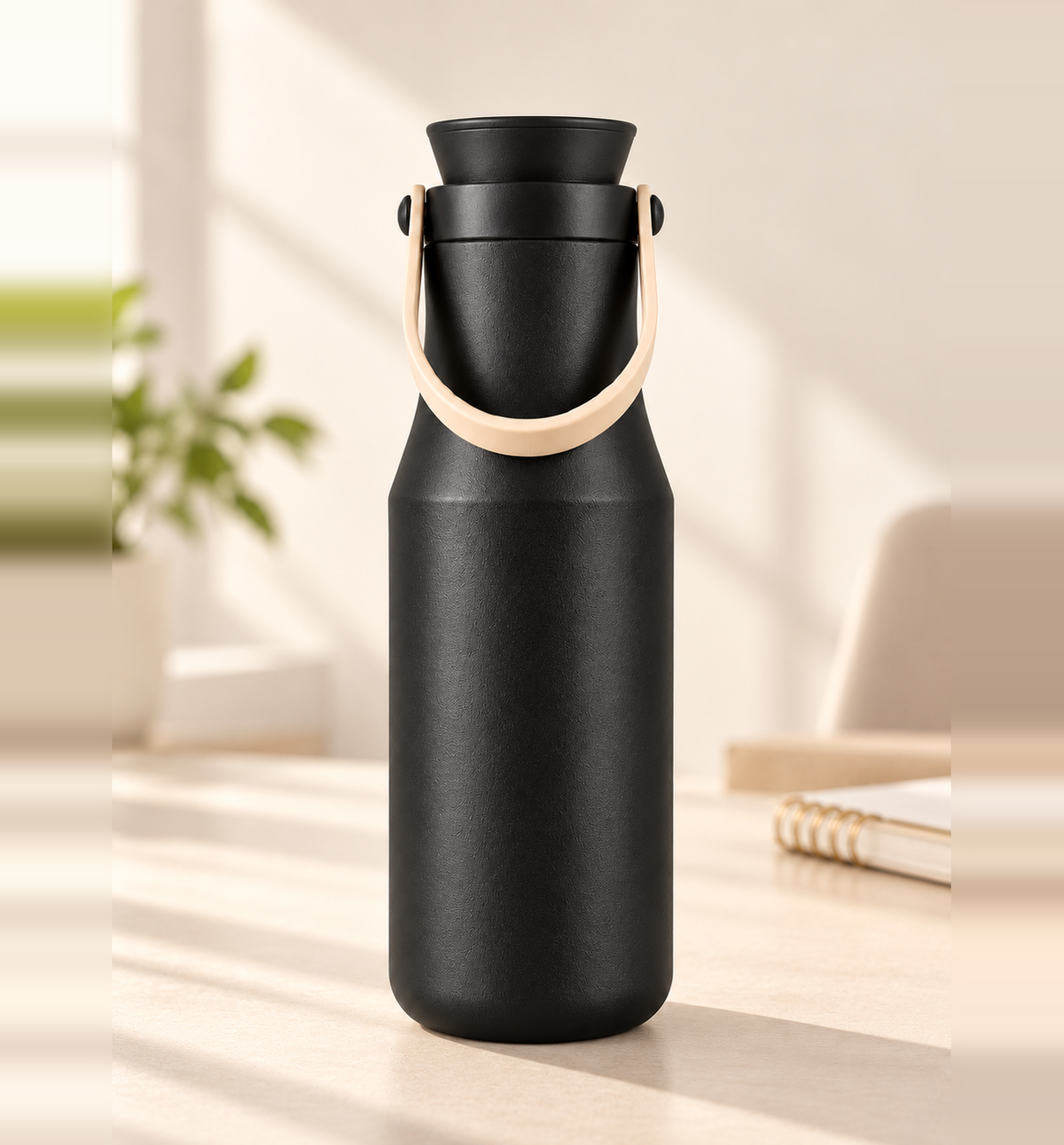 Victoria Hot and Cold Steel Bottle - Black, 500 ml, lifestyle