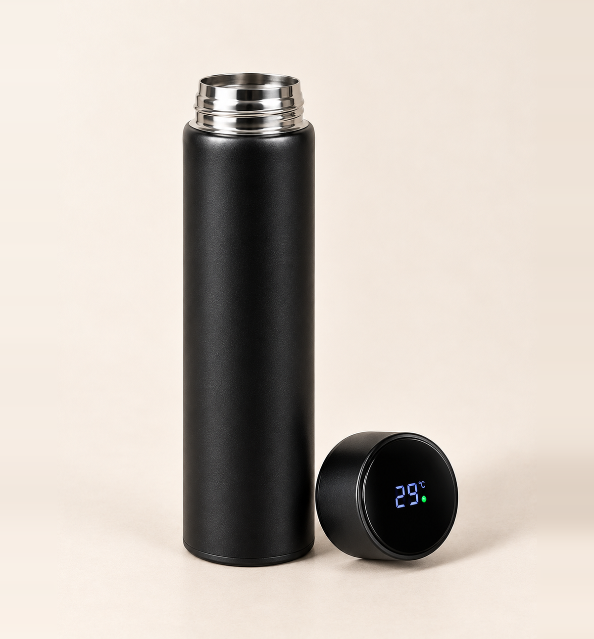 Smart Temperature Display Bottle - Black, 500 ml, alternate angle