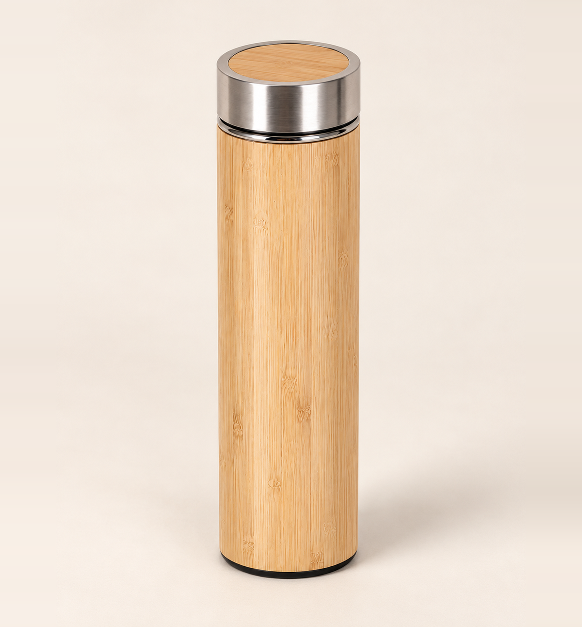 Bamboo-Lid Steel Bottle - 500 ml, main view