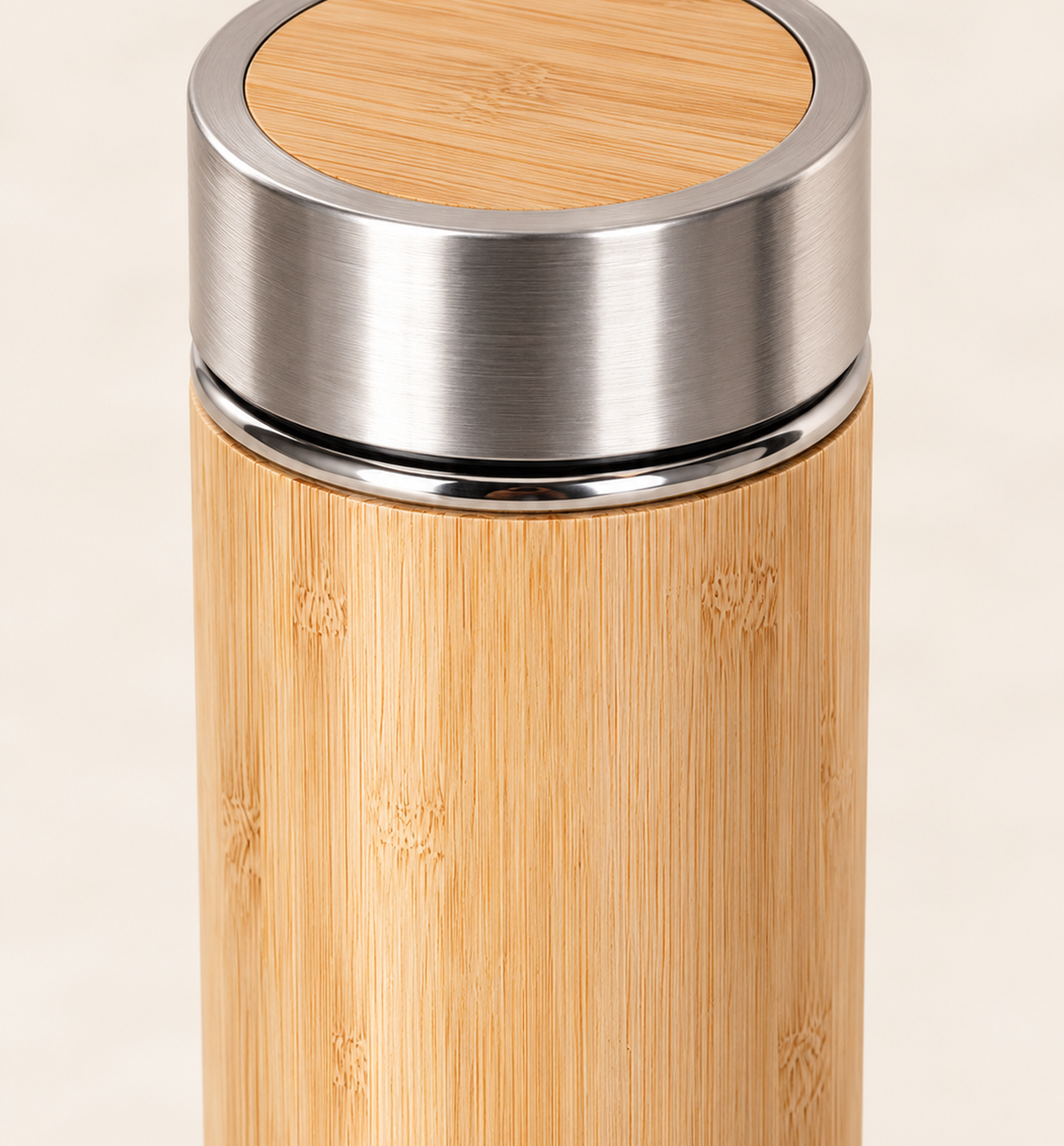 Bamboo-Lid Steel Bottle - 500 ml, detail