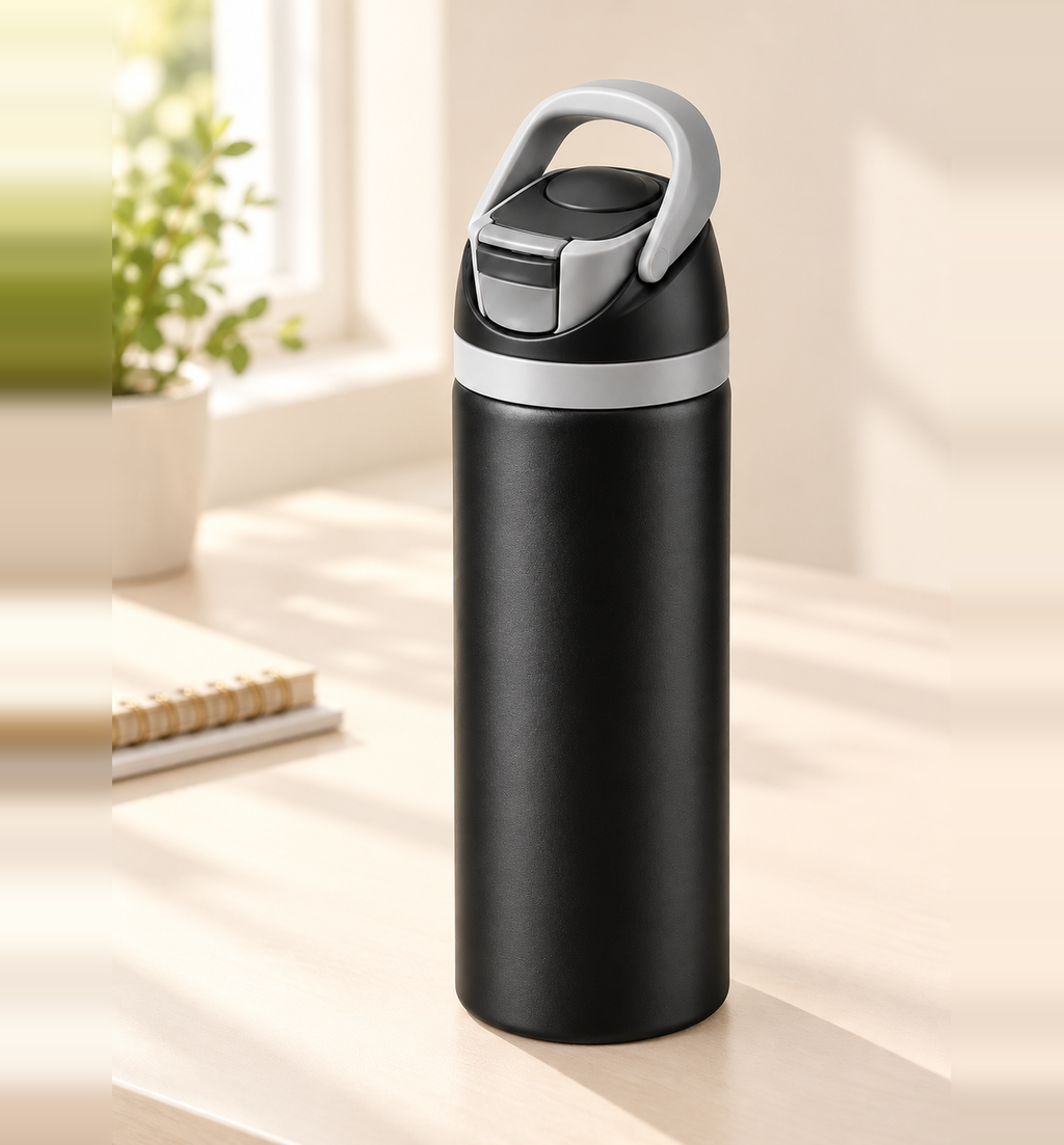 Hot and Cold Steel Bottle - Black, 700 ml, lifestyle