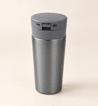 Push-Button Lid Coffee Mug - Grey, main view