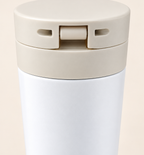 Push-Button Lid Coffee Mug - White, detail