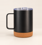 Cork-Base Insulated Coffee Mug - Black, main view