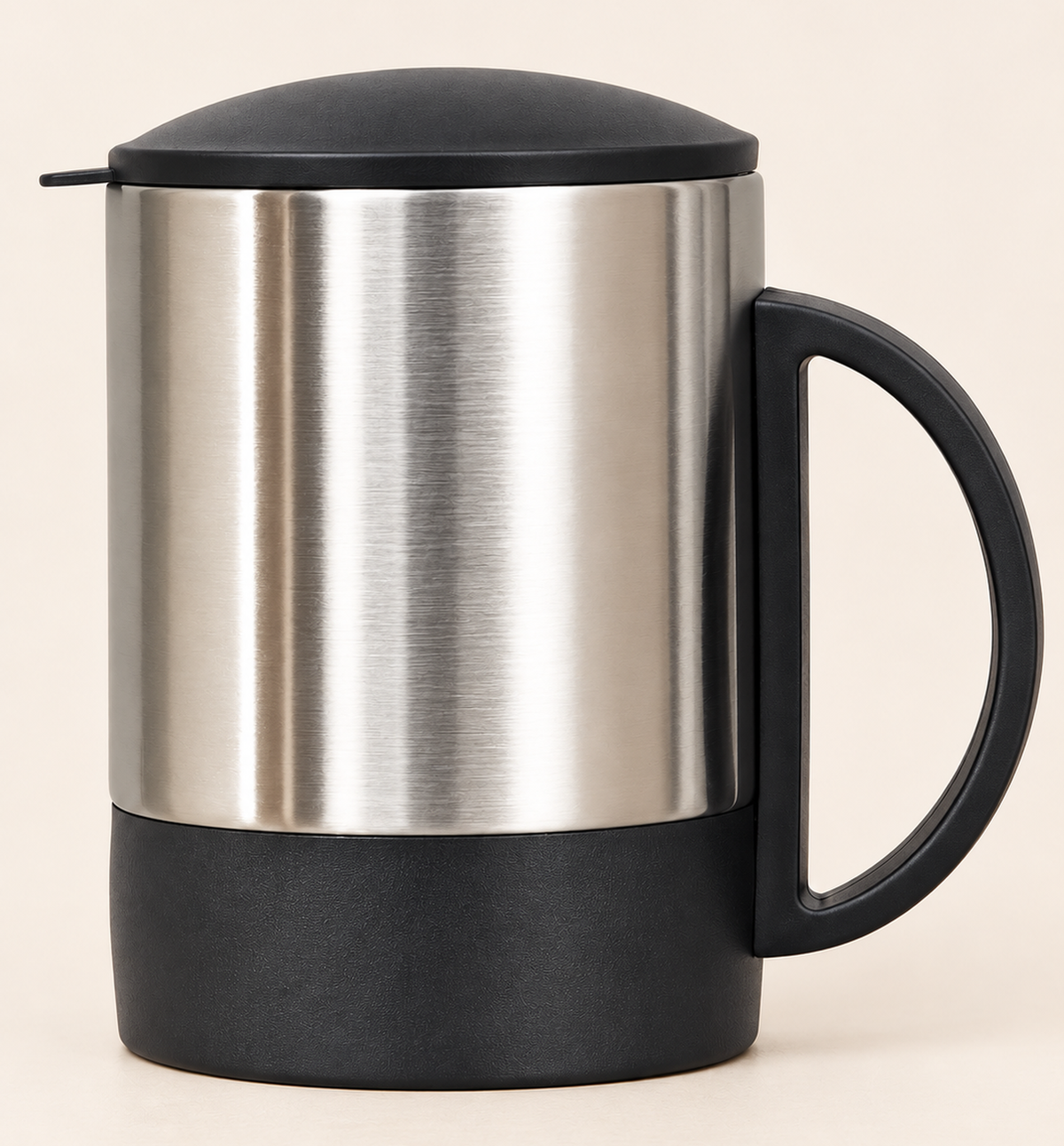 Stainless Steel Travel Mug - Silver, detail
