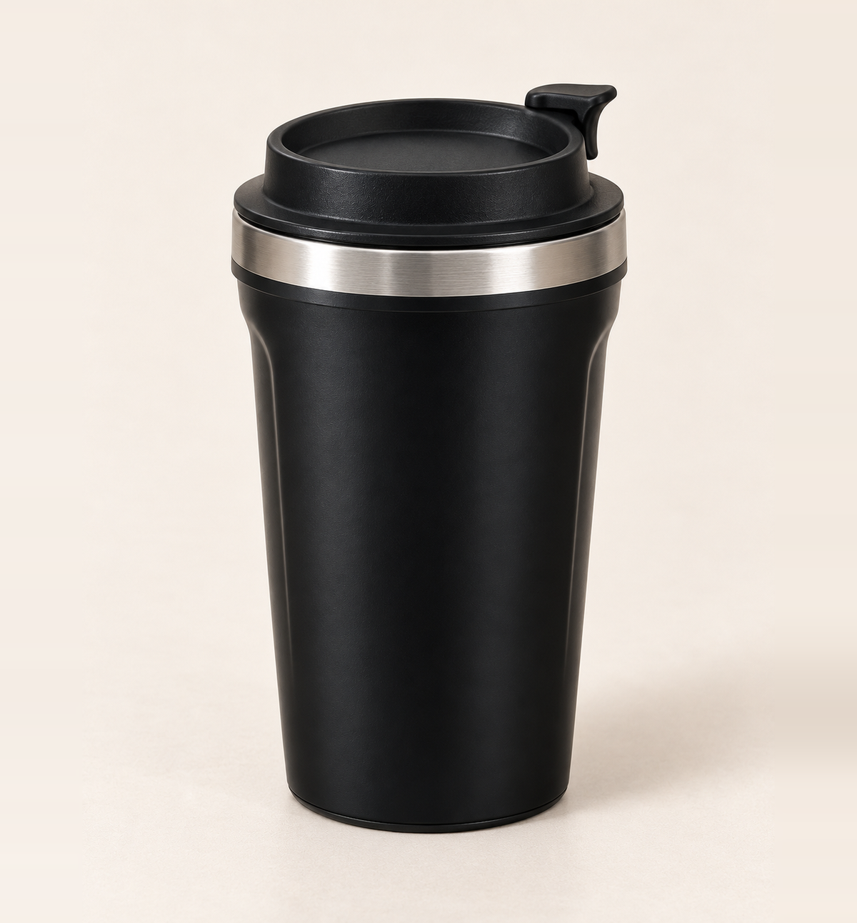 Anti-Spill Suction Mug - Black, 380 ml, alternate angle