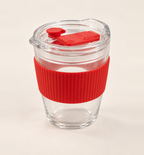 Glass Coffee Mug - Red, main view