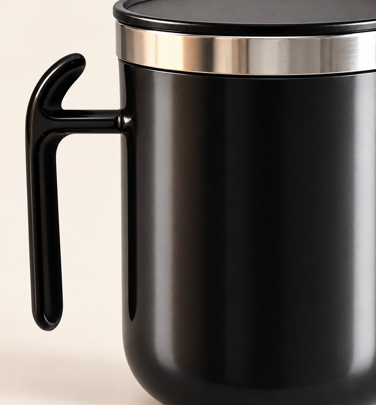 Matte Black Steel Tumbler - Black, detail