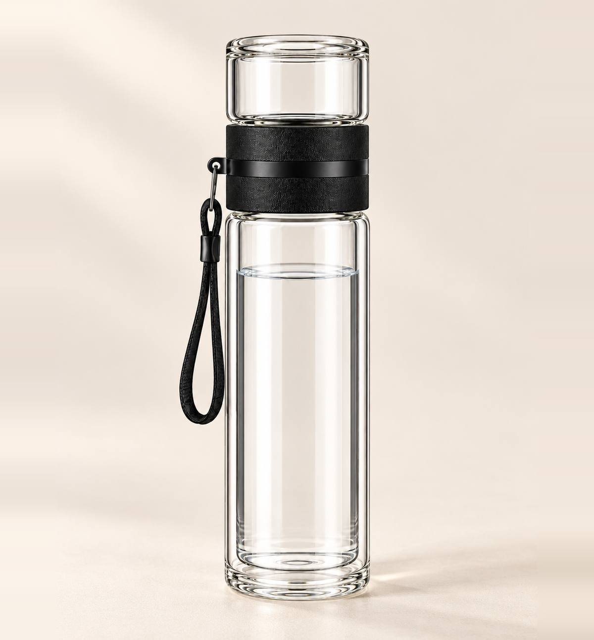 Borosilicate Glass Bottle - Clear, 300 ml, main view