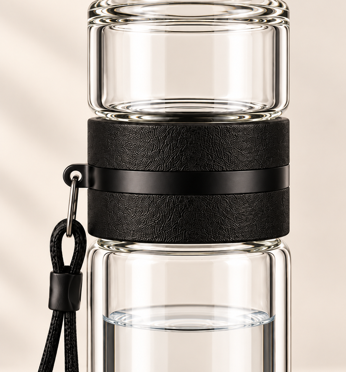 Borosilicate Glass Bottle - Clear, 300 ml, detail