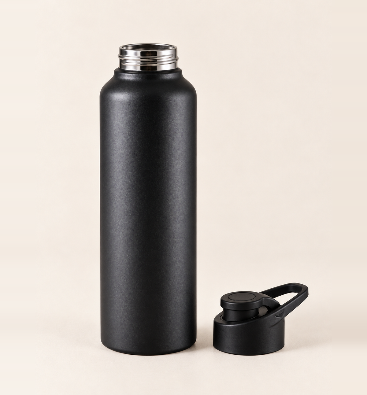Sports Water Bottle - Black, 700 ml, alternate angle
