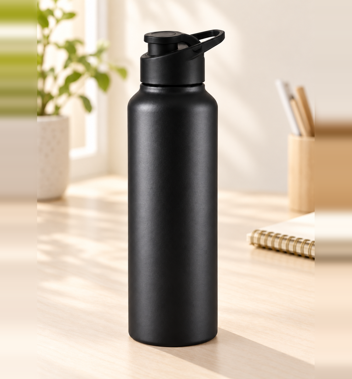 Sports Water Bottle - Black, 700 ml, lifestyle