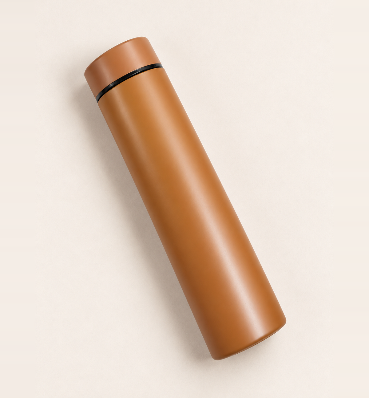 Single-Wall Steel Bottle - Tan, alternate angle