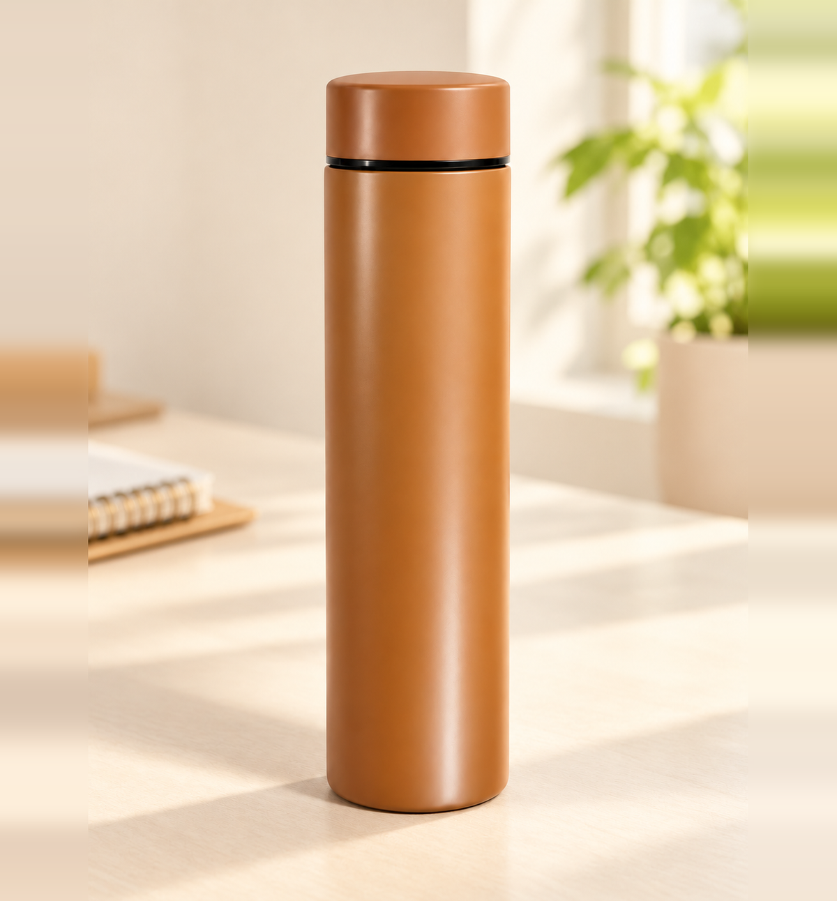 Single-Wall Steel Bottle - Tan, lifestyle