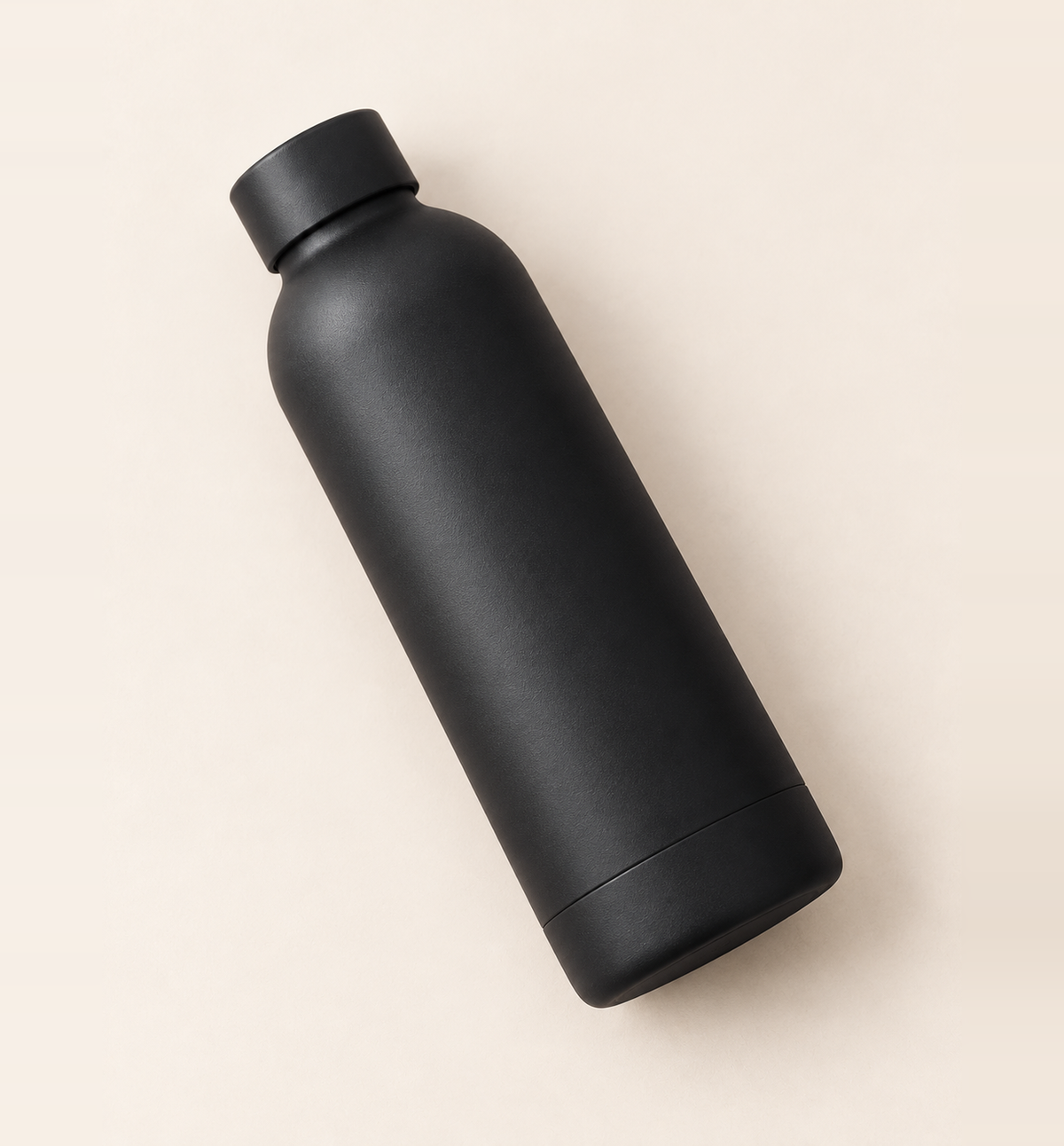Premium Insulated Water Bottle - Black, alternate angle