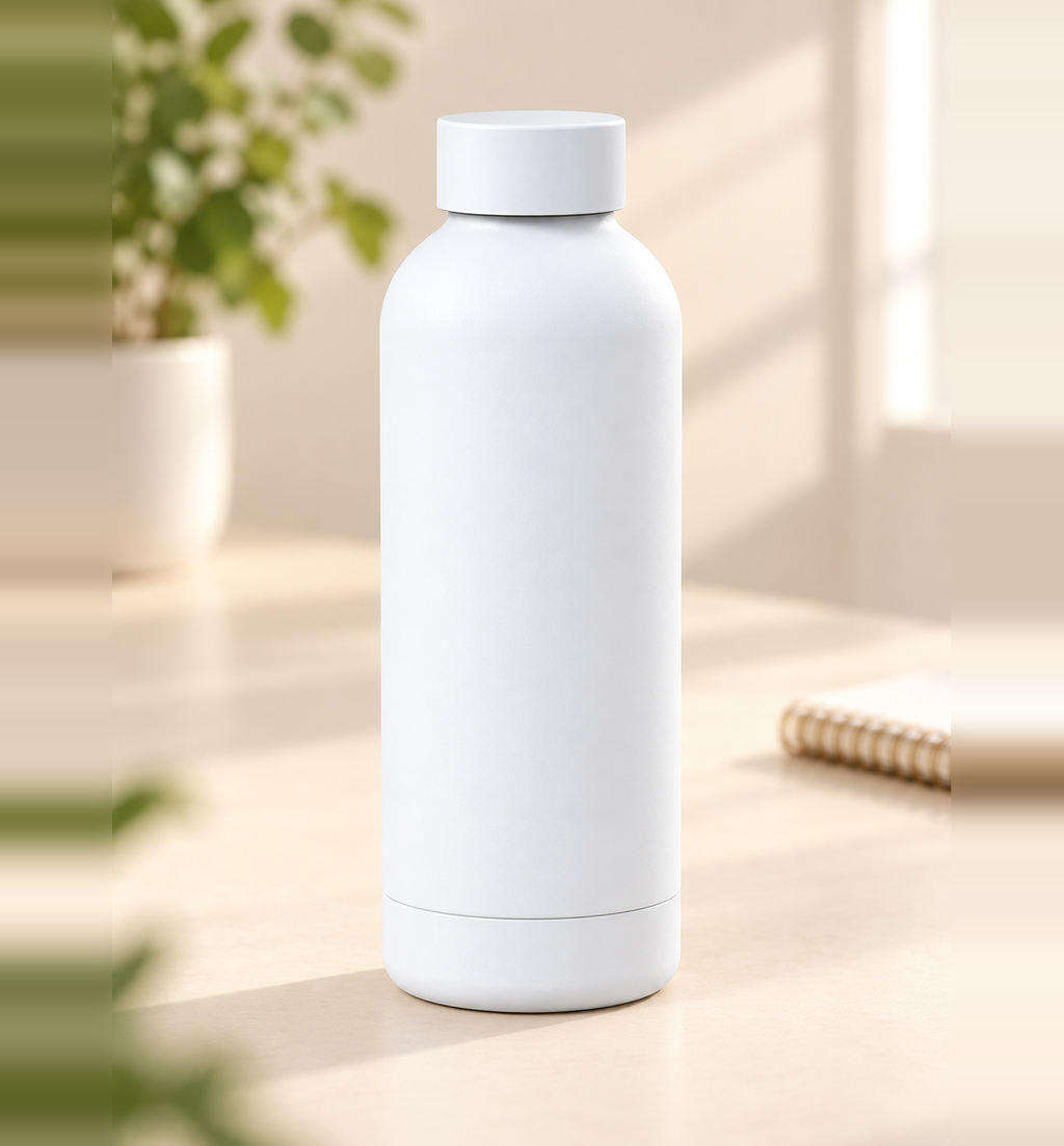 Premium Insulated Water Bottle - White, lifestyle