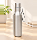 Steel Water Bottle - Silver, 750 ml, lifestyle