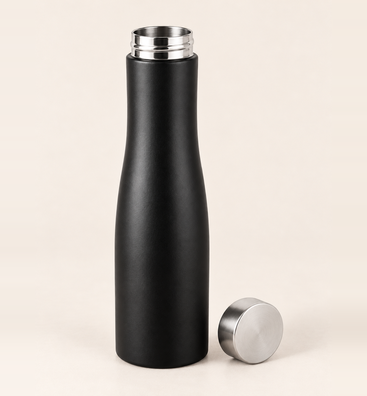 Stainless Steel Bottle - Black, 1 L, alternate angle